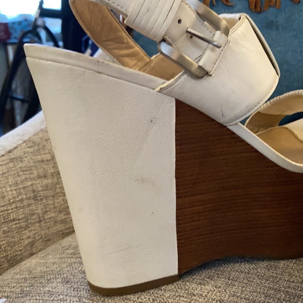 Via spiga sz 10 white/wood platform - Picture 5 of 12
